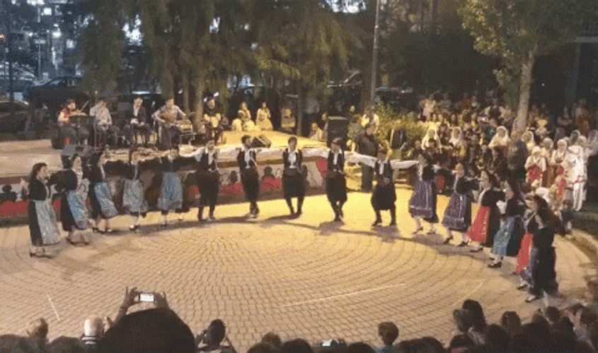 People Performing Traditional Dance Of Greece GIF