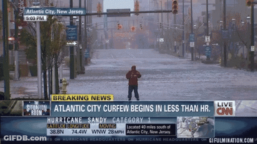 People Playing By The Streets During Hurricane Meme GIF