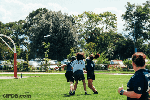 People Playing Frisbee Number 34 On Shirt GIF