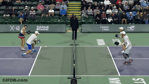 People Playing Pickleball GIF