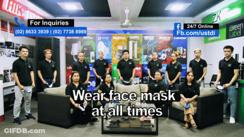 People Posing Wear Face Mask At All Times GIF