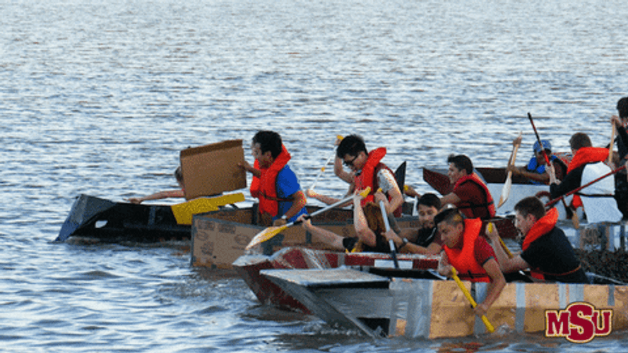 People Race And Row The Boat GIF