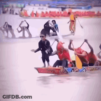 People Rowing Storm King Boat GIF