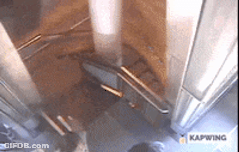 People Running Inside Building Earthquake GIF