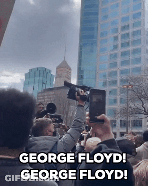 People Shouting Name Of George Floyd GIF