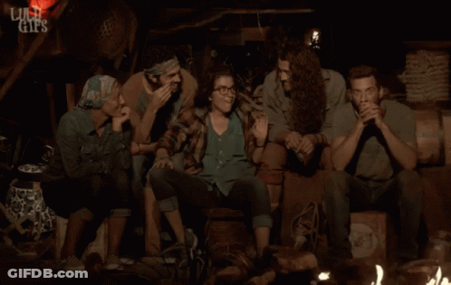 People Sitting Around Campfire Asking Where's Popcorn GIF