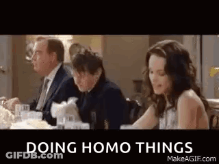 People Sitting At Restaurant Table GIF