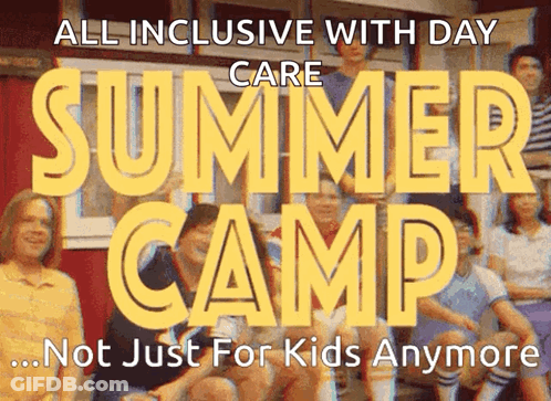 People Sitting At Summer Camp GIF