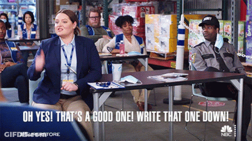 People Sitting At Tables Saying Oh Yes That's A Good One GIF