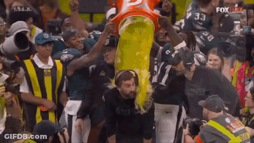 People Standing Around Cone Saying Fox Flex GIF
