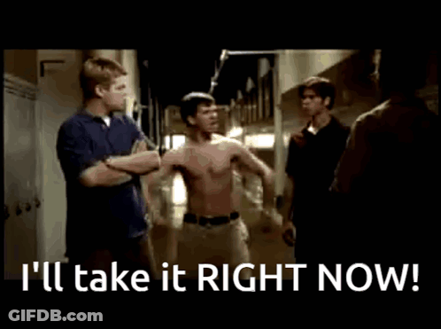 People Standing In Hallway Saying I'll Take It Right Now GIF