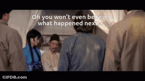 People Standing Oh You Won't Believe What Next GIF