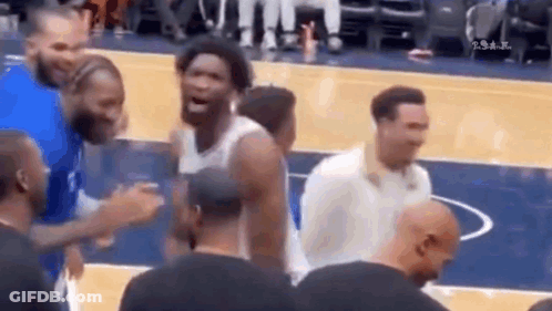 People Standing On Basketball Court GIF