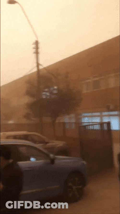People Stranded Dust Storm Incident GIF