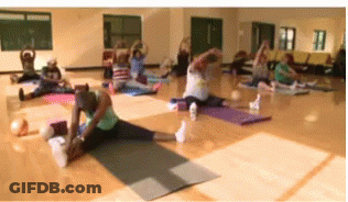 People Stretching In Gym GIF