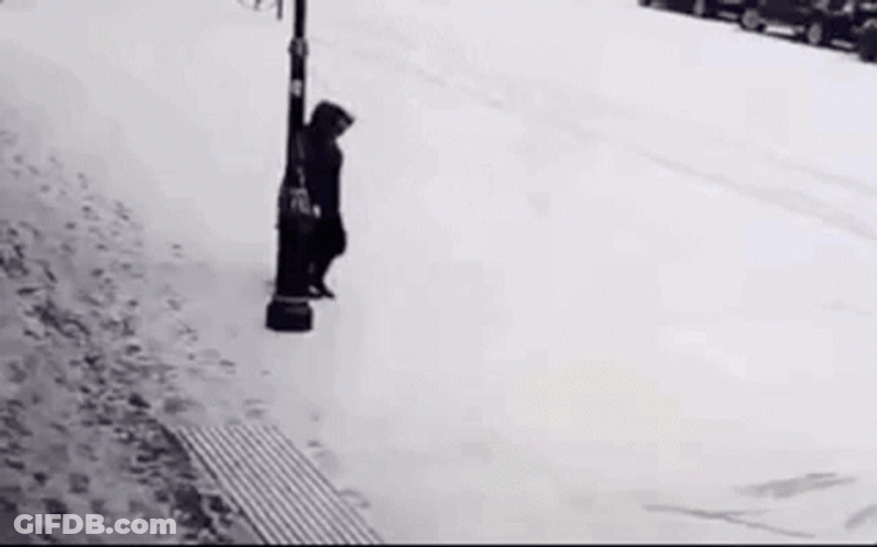 People Suddenly Slipping On Ice GIF