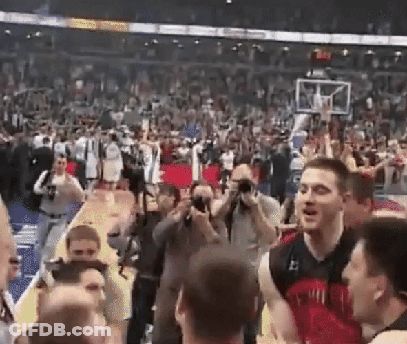 People Throwing Man Funny Celebration GIF