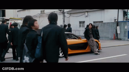 People Walking Down Street GIF