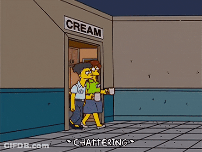 People Walking Fast While Homer Simpson Watching GIF