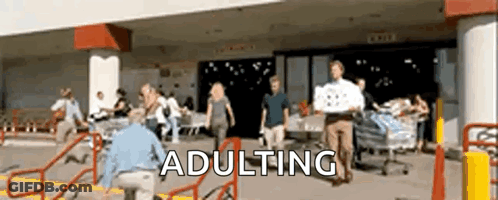 People Walking In Front Of Store Adulting GIF