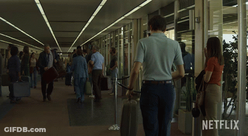 People Walking In Hallway Netflix Logo GIF