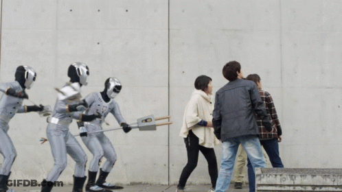 People Walking In Line GIF