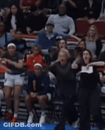 People Watching Basketball Game With AT&T Chairs GIF