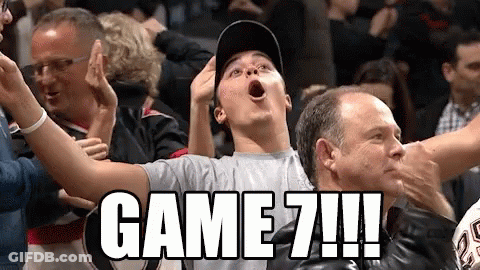 People Watching Game 7 Shouting GIF