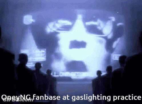 People Watching Screen Saying Oneyng Fanbase At Gaslighting Practice GIF