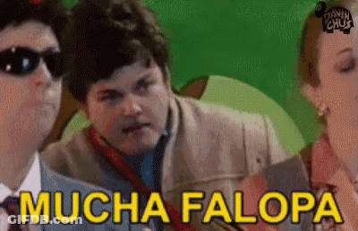 People With Sunglasses Saying Mucha Falopa GIF
