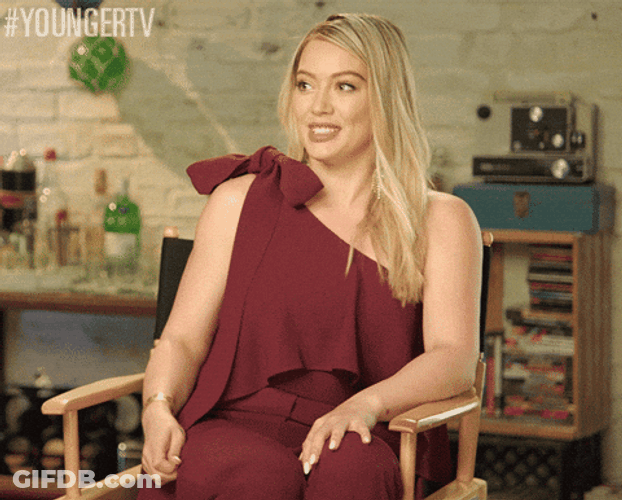 Peoples Actress Hilary Duff  Elbow Move GIF