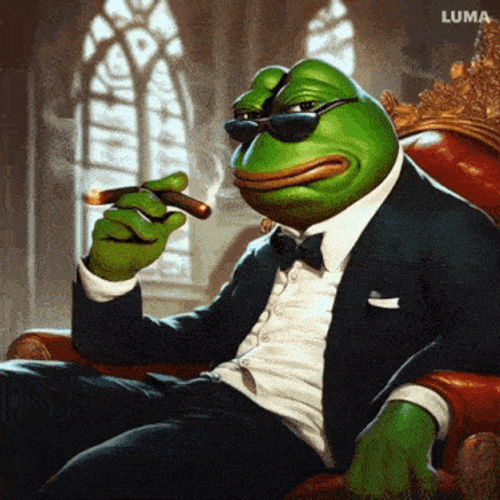 Pepe Based Mazzerati Cigar Freak GIF