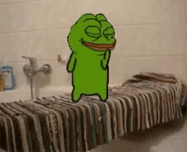 Pepe Frog Dancing In Bed GIF