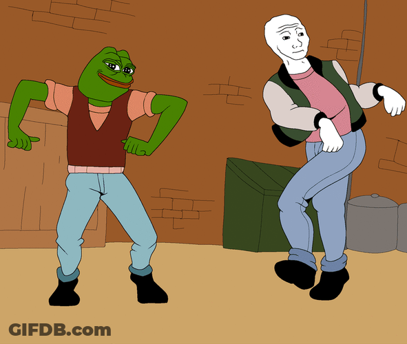 Pepe Frog Funny Dance Animation GIF