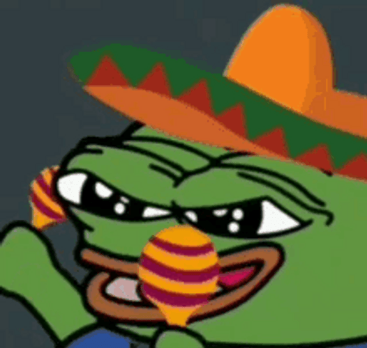 Pepe Frog Meme Angry Mariachi Maracas GIF