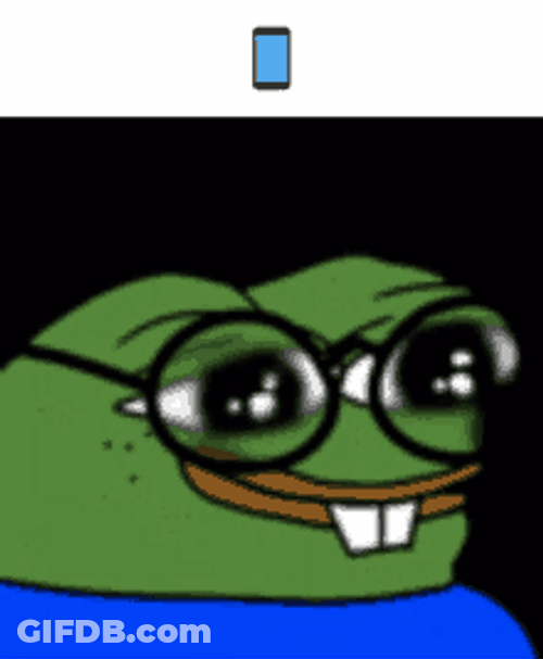 Pepe Frog Meme Bunny Teeth Nerd GIF