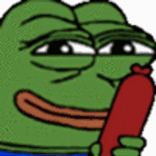 Pepe Frog Meme Cheeky Smile Rubbing Balloons GIF