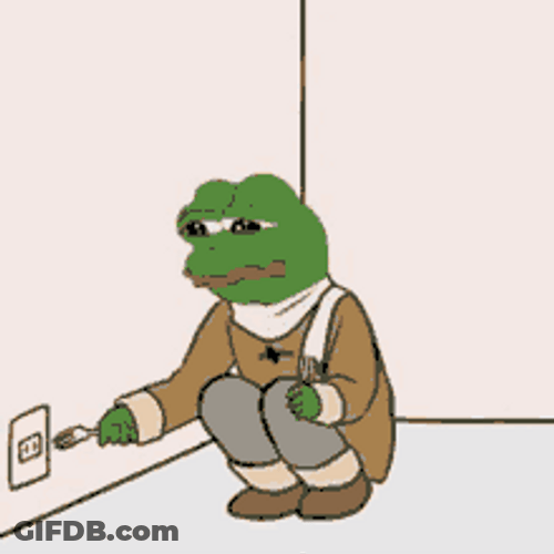 Pepe Frog Meme Electric Plug Explosion GIF