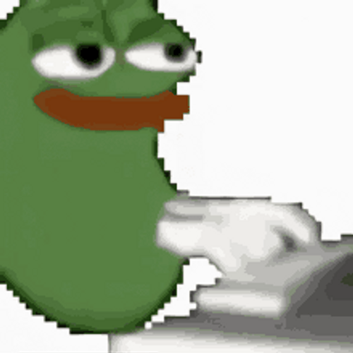 Pepe Frog Meme Happy Keyboard Typing GIF