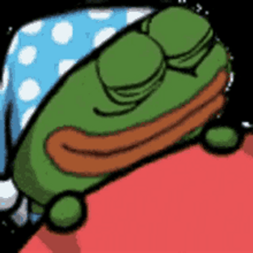 Pepe Frog Meme Happy Sleeping Good Night GIF