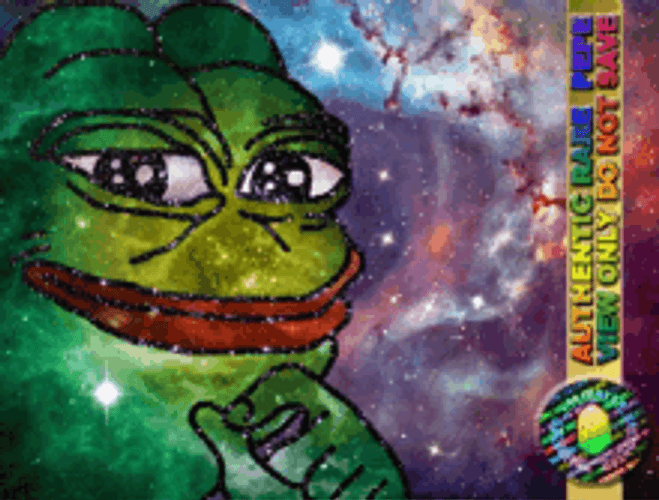 Pepe Frog Meme Hehe Reaction Galaxy Aesthetic GIF