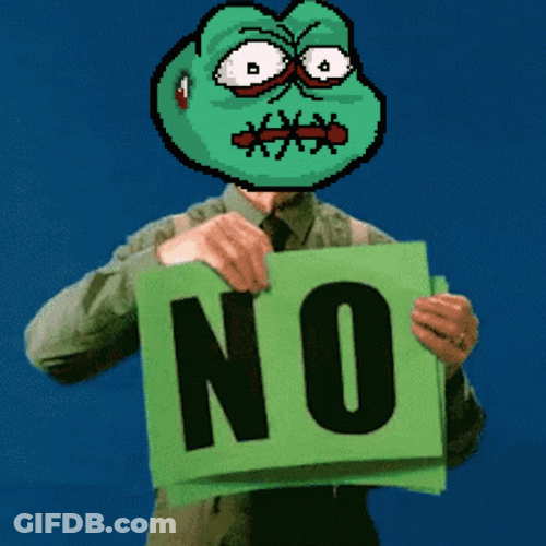 Pepe Frog No No GIF