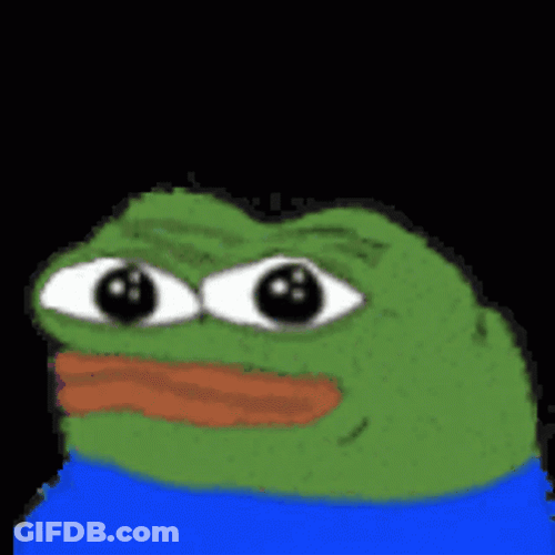 Pepe Frog Shrinking GIF