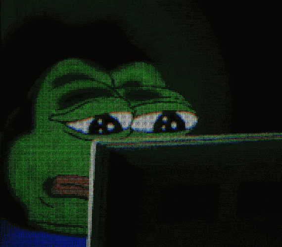Pepe Frog Watching On Screen GIF