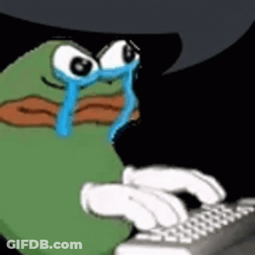 Pepe Keyboard Typing Goofy Meme GIF