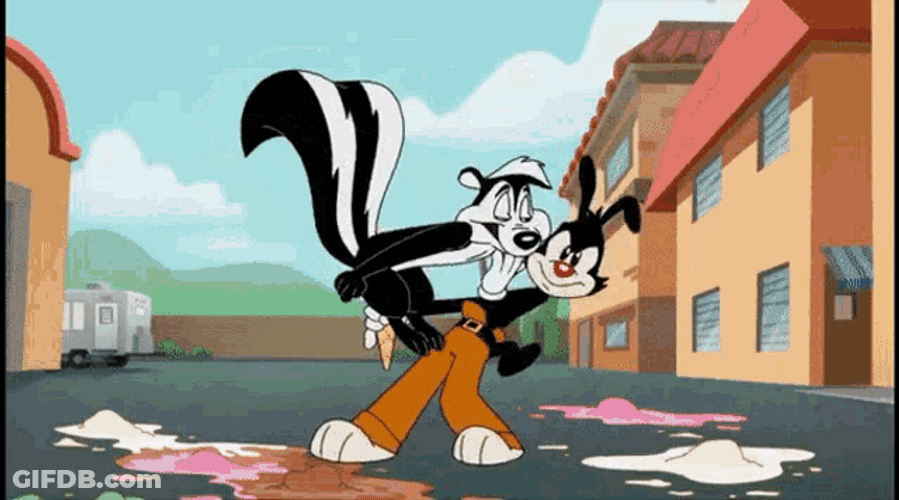 Pepe Le Pew Avoiding Eraser Pen GIF