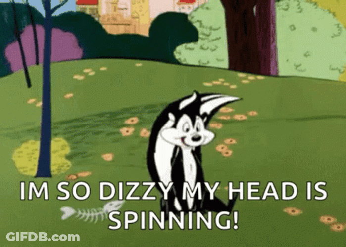 Pepé Le Pew Head Spinning GIF
