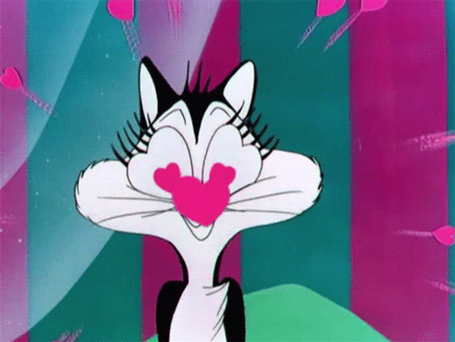 Pepe Le Pew Heart Eyes GIF