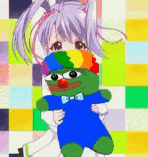 Pepe Meme Clown Anime Girl GIF