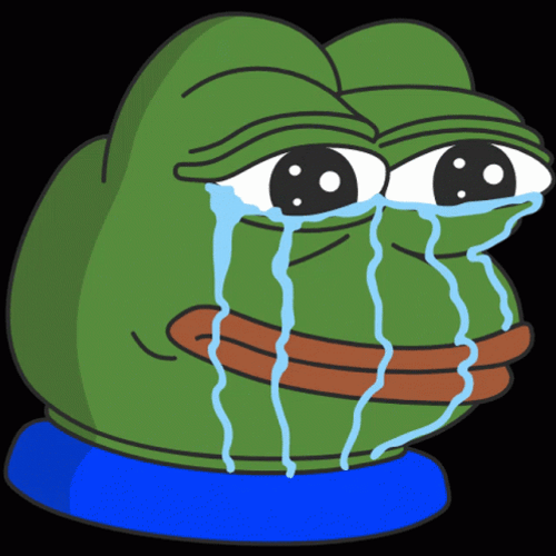 Pepe Meme Crying Wink Sad GIF